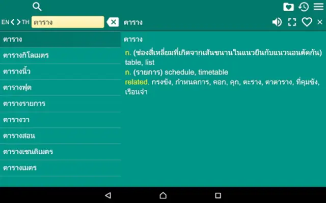 EN-TH Dictionary android App screenshot 1