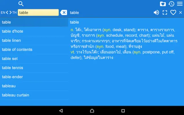 EN-TH Dictionary android App screenshot 2